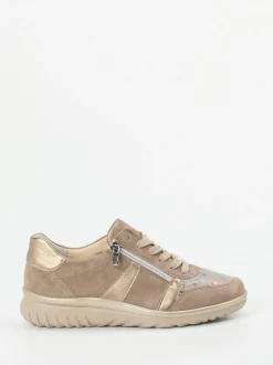 Semler – Komfort-Sneaker aus Veloursleder beige