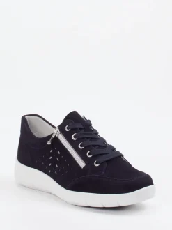 Semler – Komfort-Sneaker aus Veloursleder Dunkelblau