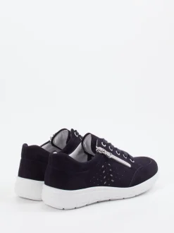 Semler – Komfort-Sneaker aus Veloursleder Dunkelblau