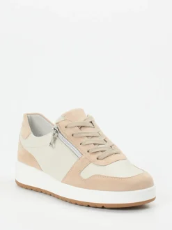 Semler – Komfort-Sneaker aus Velourleder und Leder beige