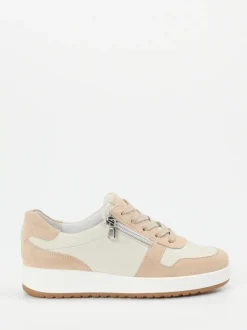 Semler – Komfort-Sneaker aus Velourleder und Leder beige