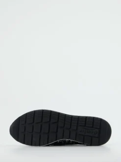 Semler – Komfort-Sneaker aus geprägtem Leder schwarz