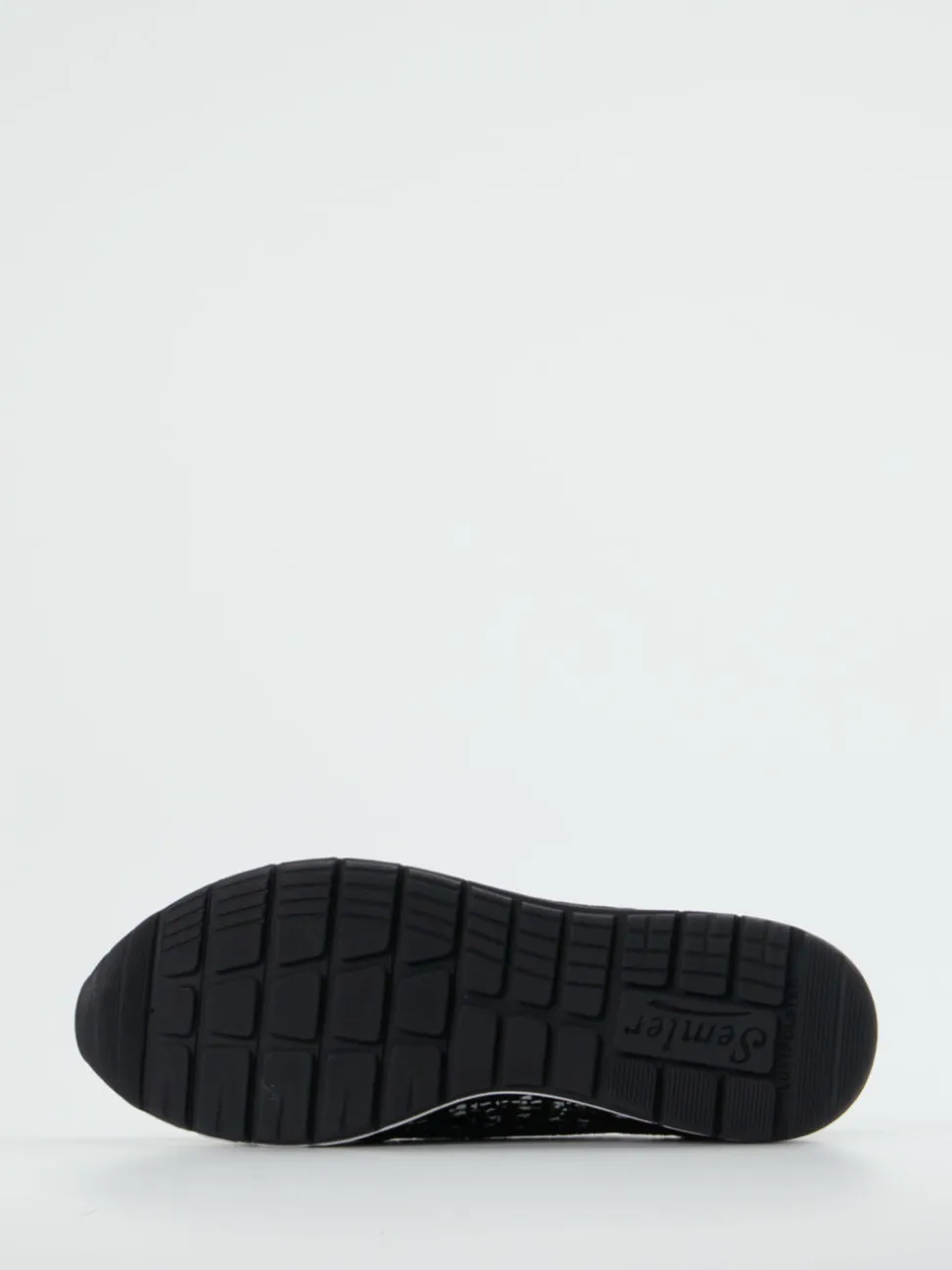 Semler – Komfort-Sneaker aus geprägtem Leder schwarz