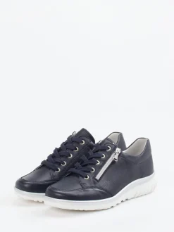Semler – Komfort-Sneaker aus Kalbleder Dunkelblau