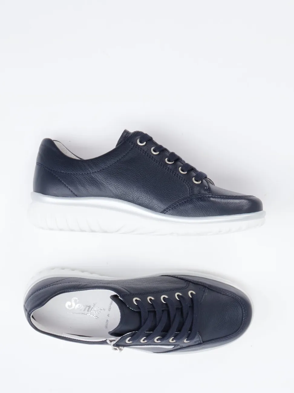 Semler – Komfort-Sneaker aus Kalbleder Dunkelblau