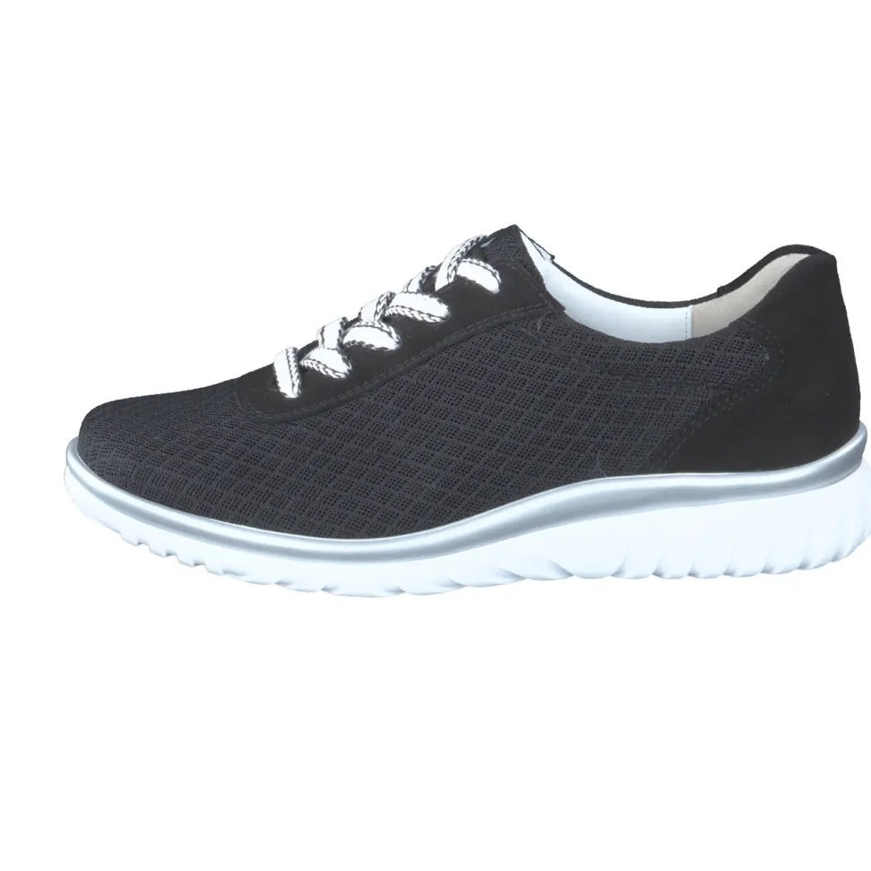 Semler – Komfort-Sneaker aus Mesh-Textil Schwarz