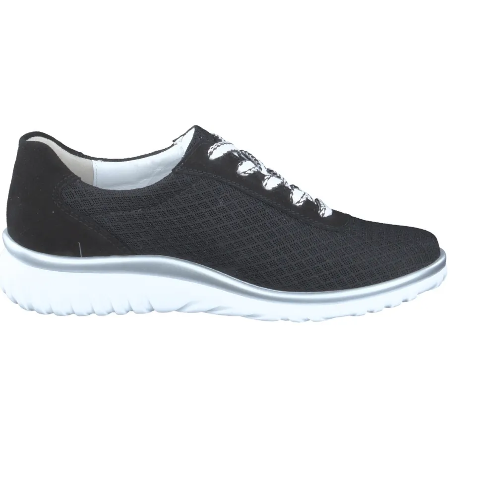 Semler – Komfort-Sneaker aus Mesh-Textil Schwarz