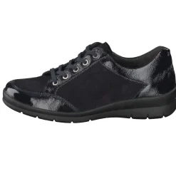 Semler – Komfort-Sneaker aus Lackleder und Veloursleder