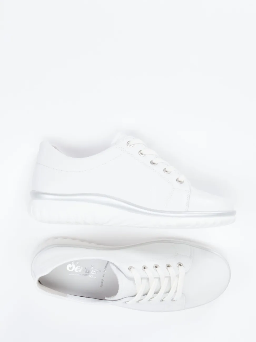 Semler – Komfort-Sneaker aus Kalbleder weiß