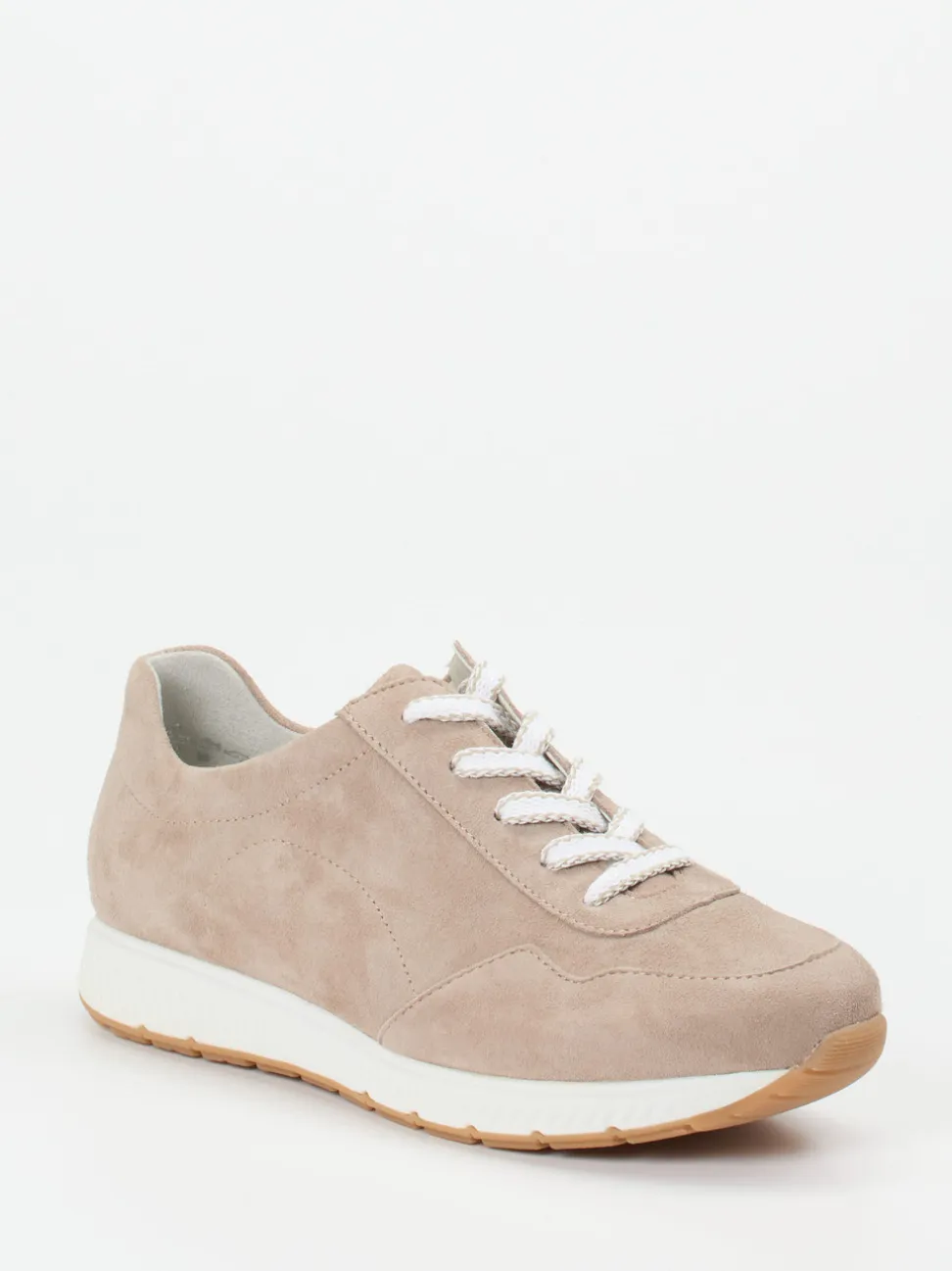 Semler – Komfort-Sneaker aus Veloursleder beige