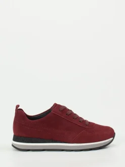 Semler – Komfort-Sneaker aus Veloursleder bordeaux