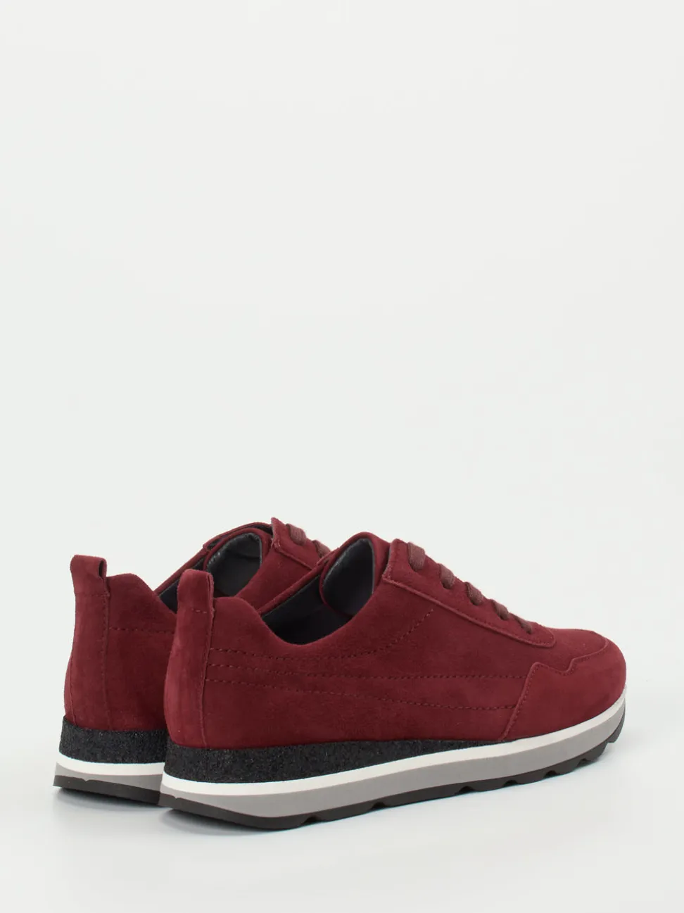 Semler – Komfort-Sneaker aus Veloursleder bordeaux