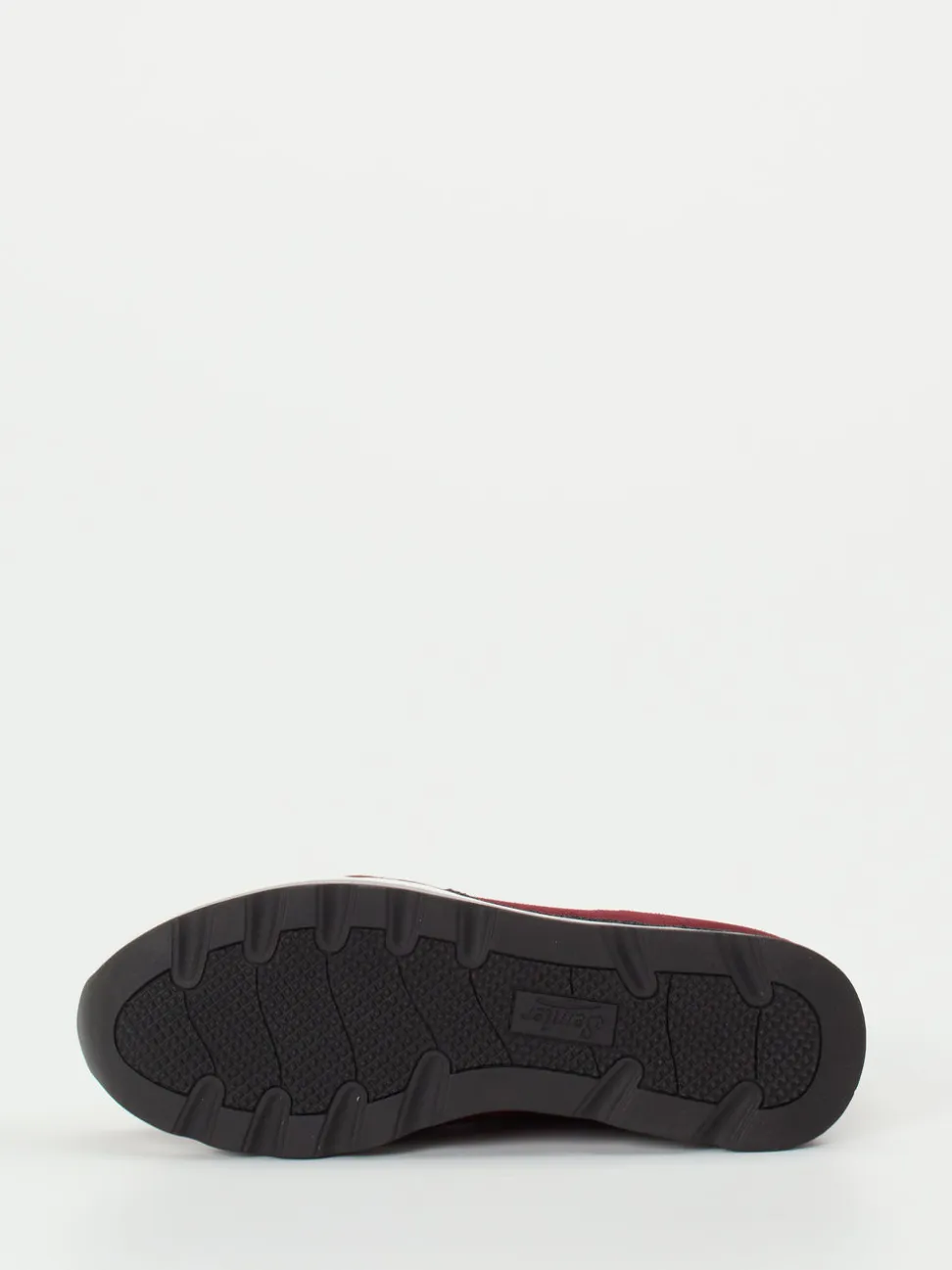 Semler – Komfort-Sneaker aus Veloursleder bordeaux