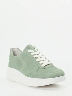 Semler – Komfort-Sneaker aus Veloursleder salbeigrün