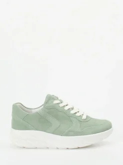 Semler – Komfort-Sneaker aus Veloursleder salbeigrün