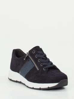 Semler – Komfort-Sneaker aus Veloursleder dunkelblau