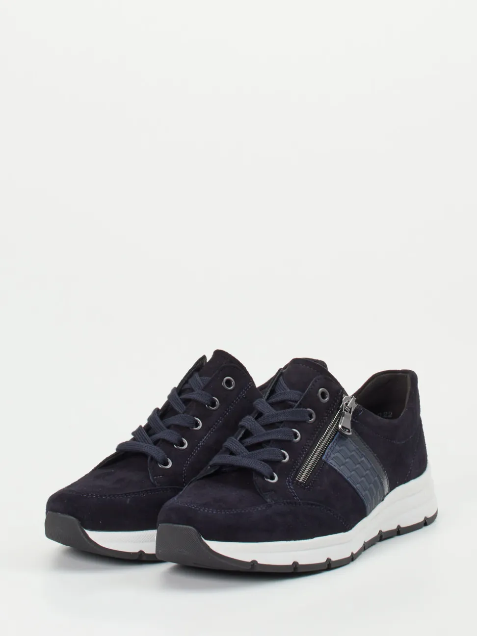 Semler – Komfort-Sneaker aus Veloursleder dunkelblau