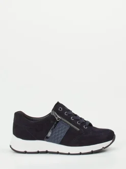 Semler – Komfort-Sneaker aus Veloursleder dunkelblau