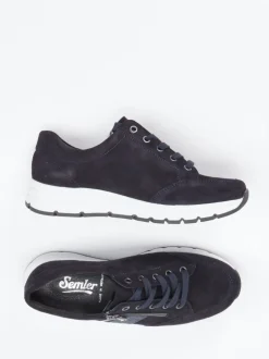 Semler – Komfort-Sneaker aus Veloursleder dunkelblau