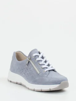 Semler – Komfort-Sneaker aus Veloursleder taubenblau