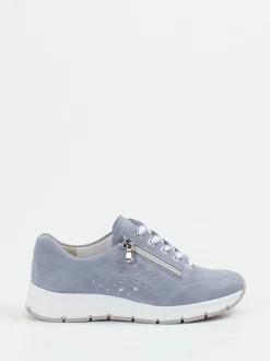 Semler – Komfort-Sneaker aus Veloursleder taubenblau
