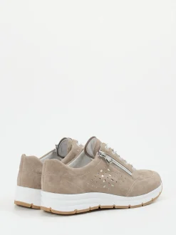 Semler – Komfort-Sneaker aus Veloursleder beige