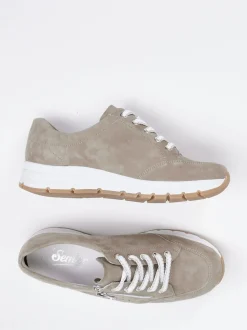 Semler – Komfort-Sneaker aus Veloursleder beige