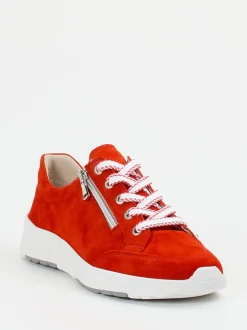 Semler – Komfort-Sneaker aus Veloursleder rot