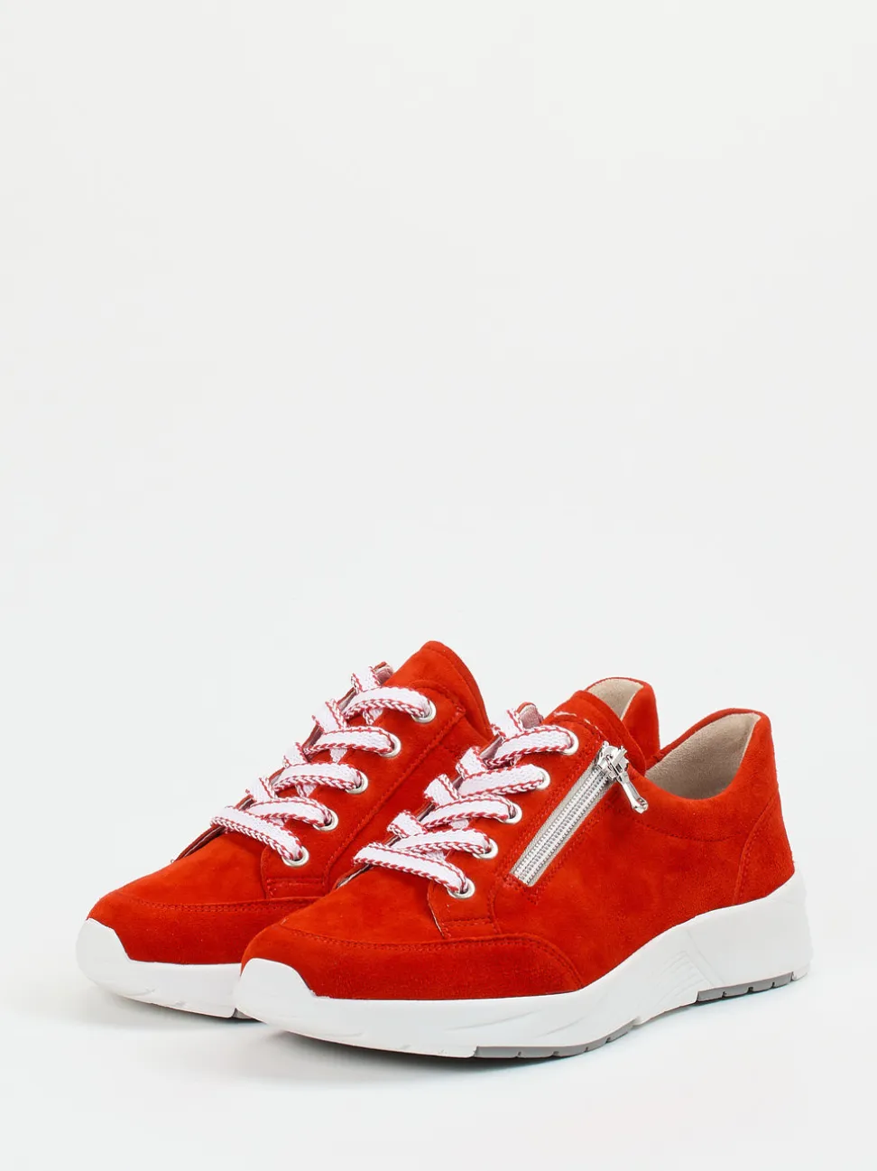 Semler – Komfort-Sneaker aus Veloursleder rot