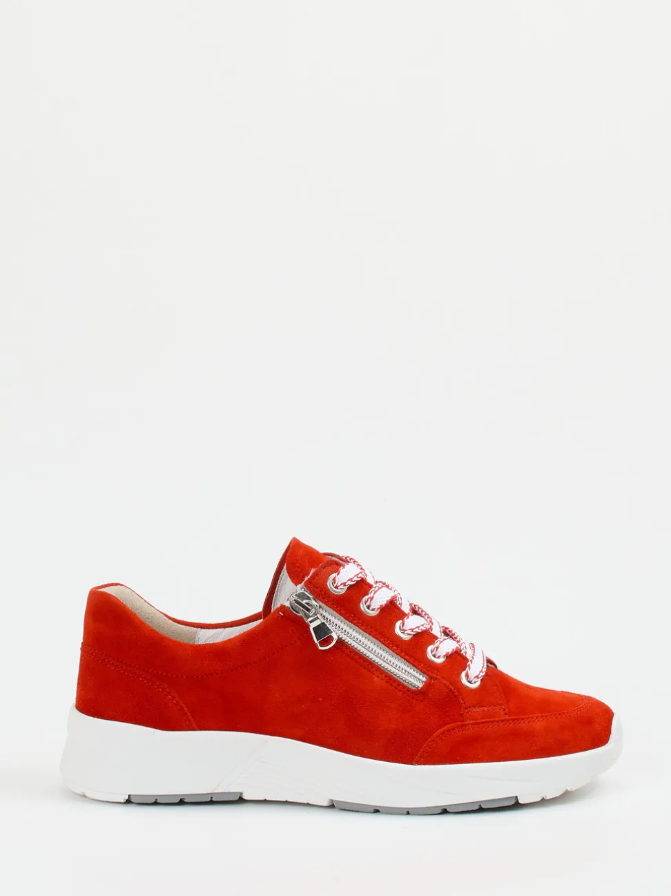 Semler – Komfort-Sneaker aus Veloursleder rot
