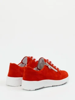 Semler – Komfort-Sneaker aus Veloursleder rot
