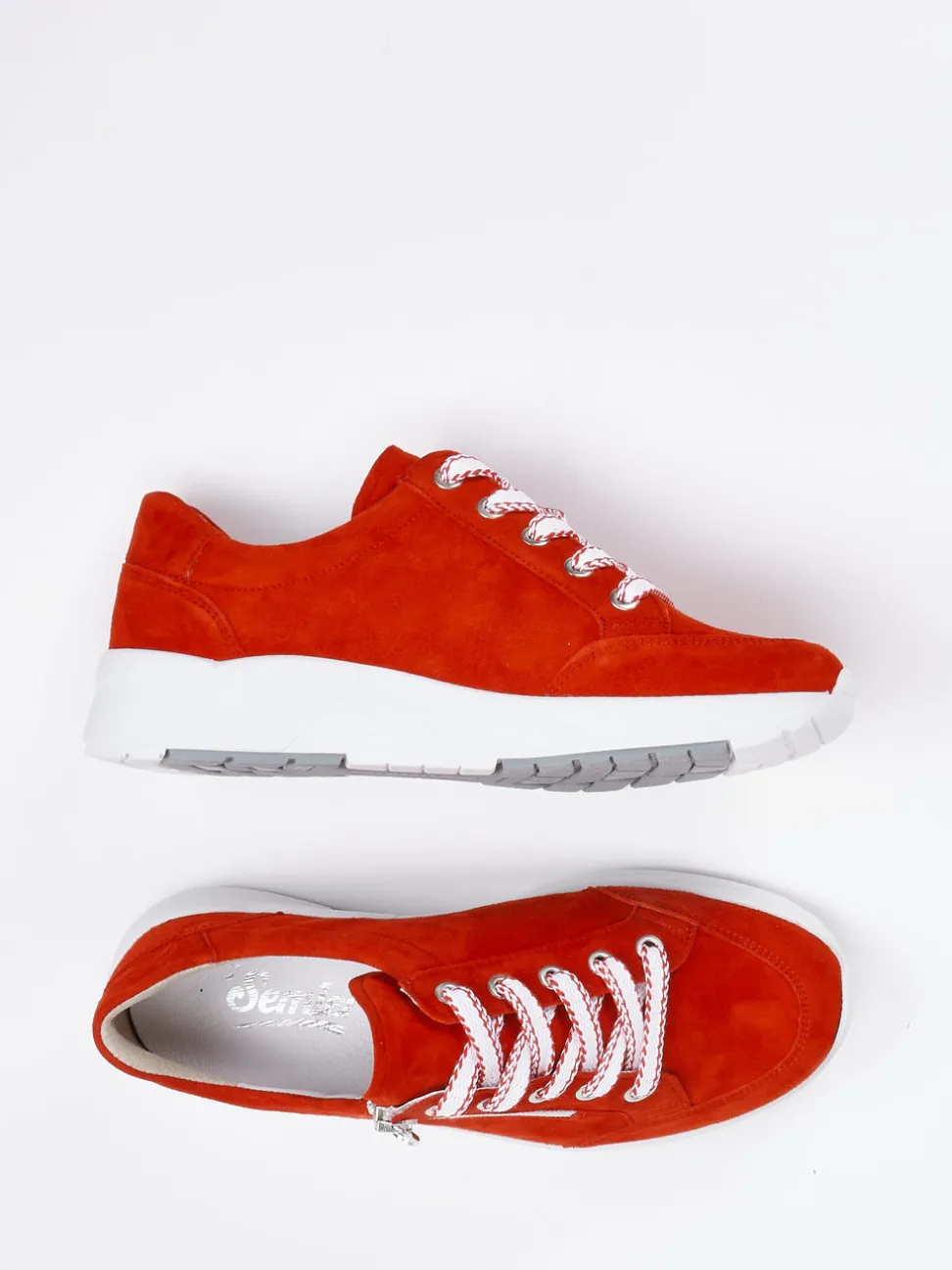 Semler – Komfort-Sneaker aus Veloursleder rot