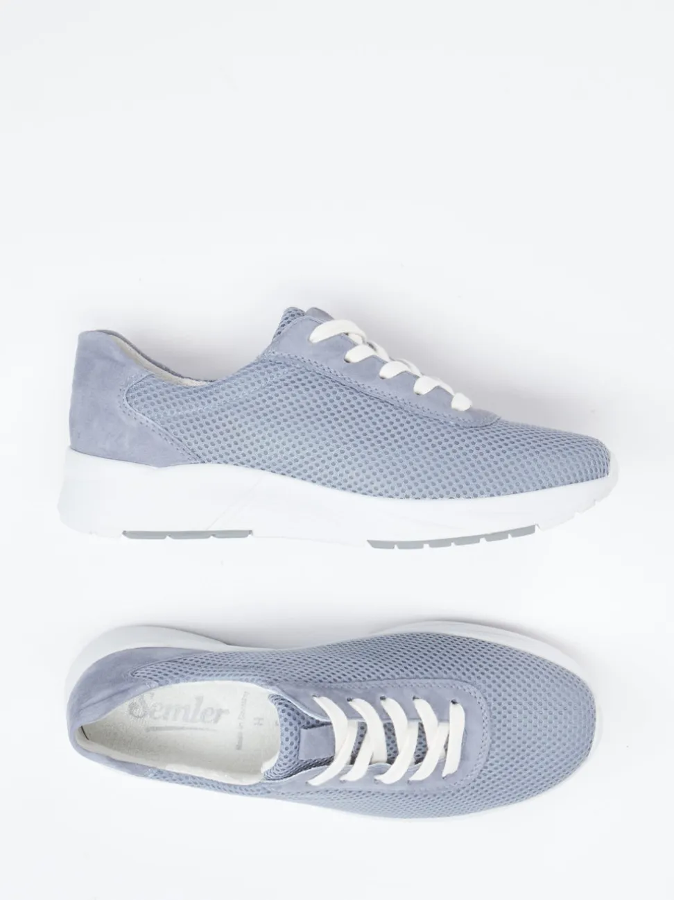 Semler – Komfort-Sneaker aus Textil in Pastellblau