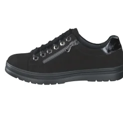 Semler – Komfort-Sneaker aus Veloursleder schwarz