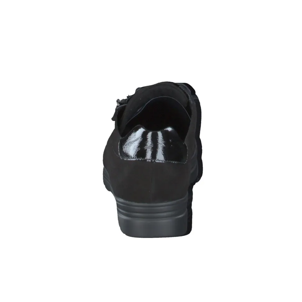 Semler – Komfort-Sneaker aus Veloursleder schwarz