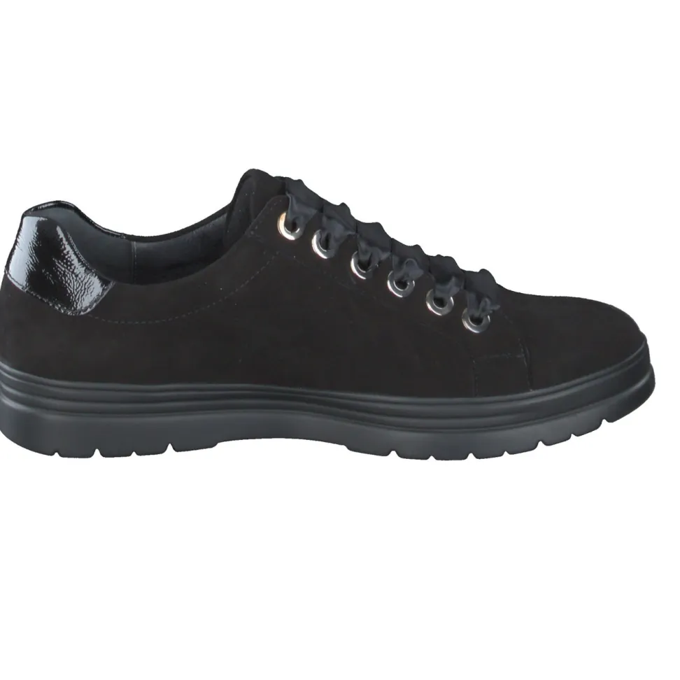 Semler – Komfort-Sneaker aus Veloursleder schwarz