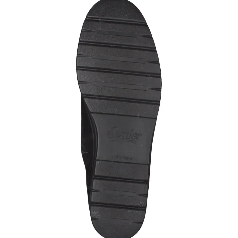 Semler – Komfort-Sneaker aus Veloursleder schwarz