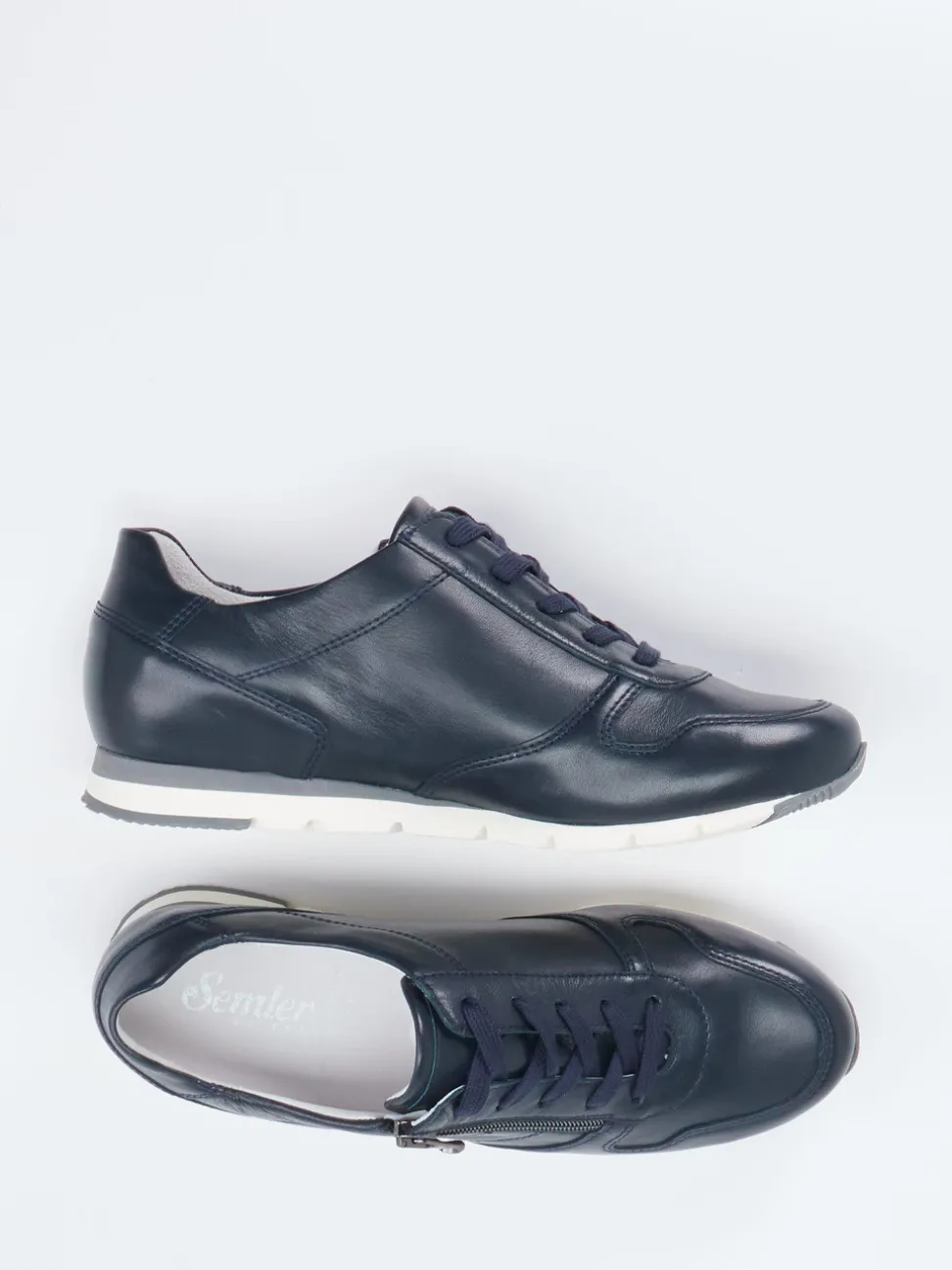 Semler – Komfort-Sneaker aus Kalbleder Dunkelblau
