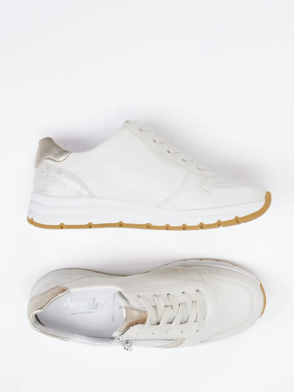 Semler – Komfort-Sneaker aus Kalbleder beige