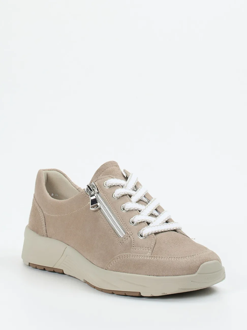 Semler – Komfort-Sneaker aus Veloursleder Beige