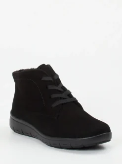 Semler – Komfort-Stiefelette aus Veloursleder schwarz