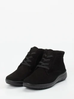 Semler – Komfort-Stiefelette aus Veloursleder schwarz
