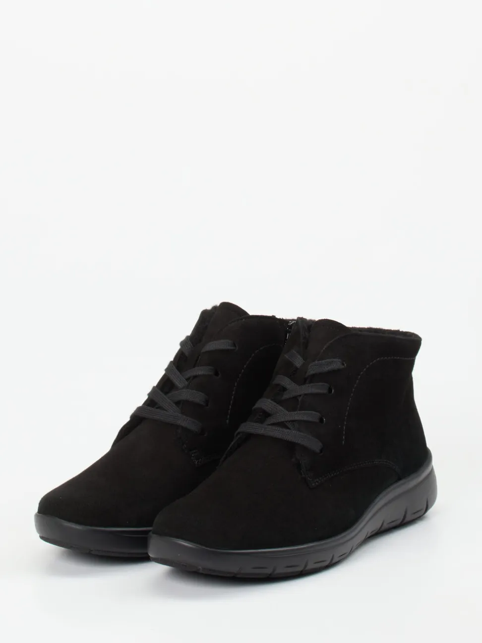 Semler – Komfort-Stiefelette aus Veloursleder schwarz