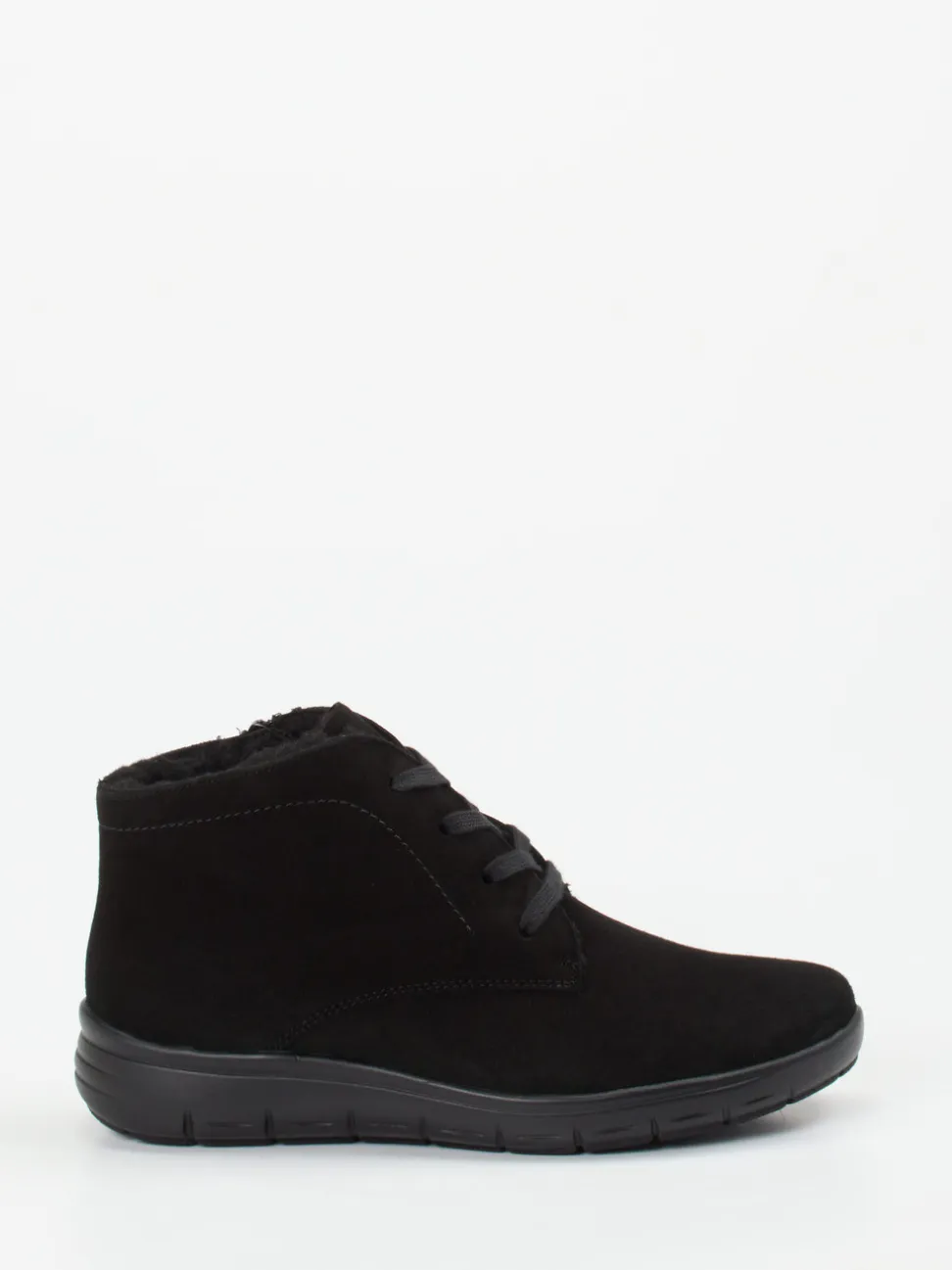 Semler – Komfort-Stiefelette aus Veloursleder schwarz