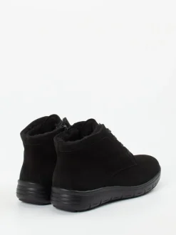 Semler – Komfort-Stiefelette aus Veloursleder schwarz