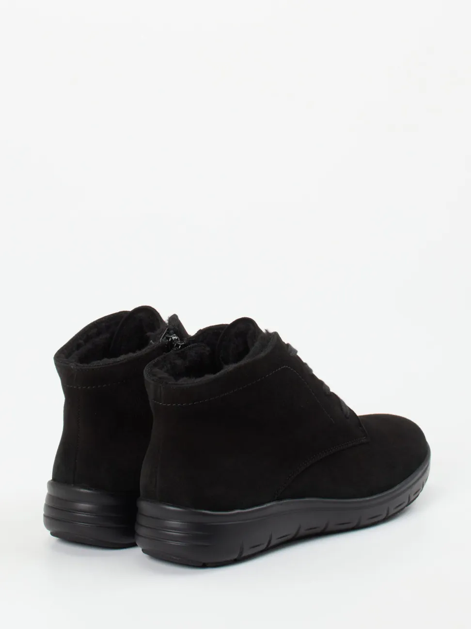 Semler – Komfort-Stiefelette aus Veloursleder schwarz