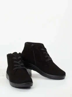 Semler – Komfort-Stiefelette aus Veloursleder schwarz