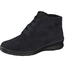Semler – Komfort-Stiefeletten aus Veloursleder blau