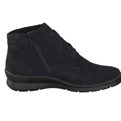 Semler – Komfort-Stiefeletten aus Veloursleder blau