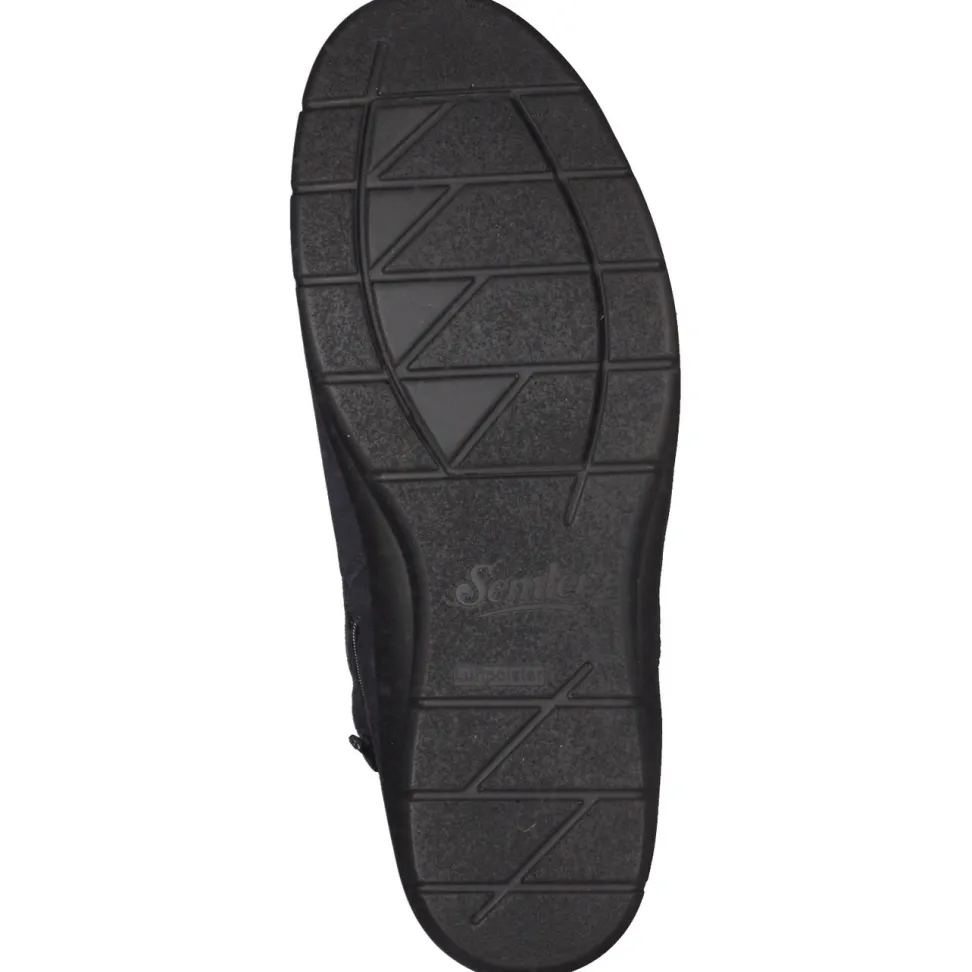 Semler – Komfort-Stiefeletten aus Veloursleder blau